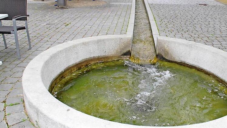 In der Vergangenheit kam es am Wassereinlaufbecken zu kritischen Situationen mit kleineren Kindern. Eine Gestaltung in Form des Lichtenfelser Straßengeflechts soll für mehr Sicherheit sorgen.  Foto: Gerda Völk