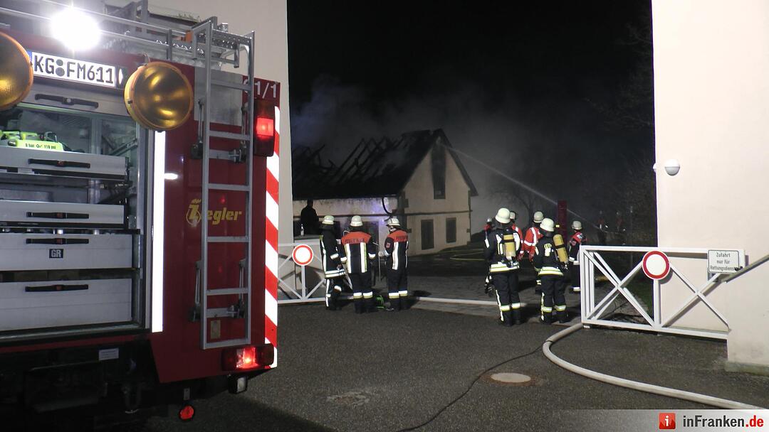 Brand in Kloster bei Münnerstadt – 250 Heimbewohner von Feuer bedroht