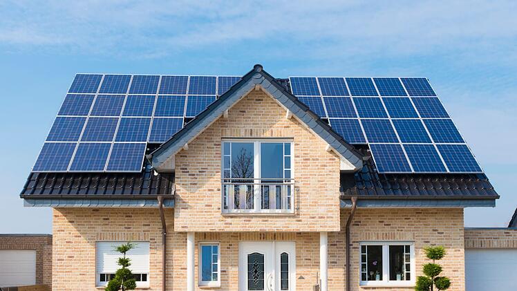 solar panels on roof