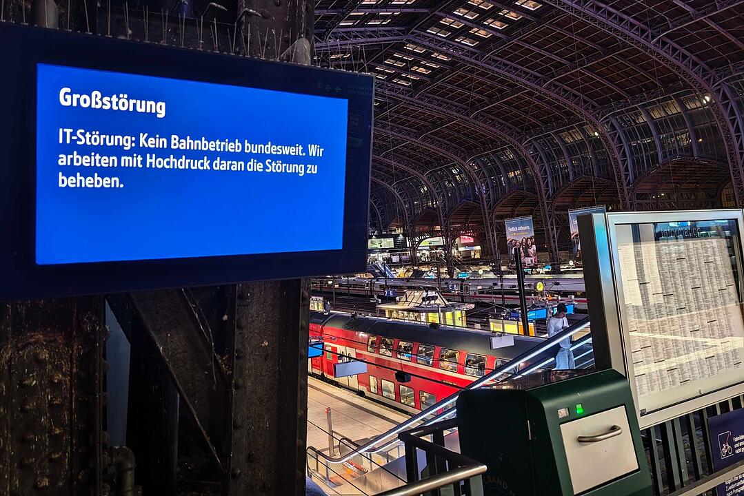 Bahnverkehr wegen Funkst&ouml;rung bundesweit eingestellt