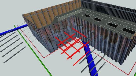 So bildet die Software eine Baugrube ab. Bau-Software leistet heute Berechnungen und Abbildungen, die den Ingenieuren die Arbeit erleichtert.