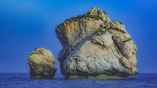 Der Felsen der Aphrodite im Südwesten Zyperns.