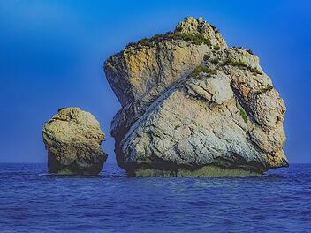Der Felsen der Aphrodite im Südwesten Zyperns.
