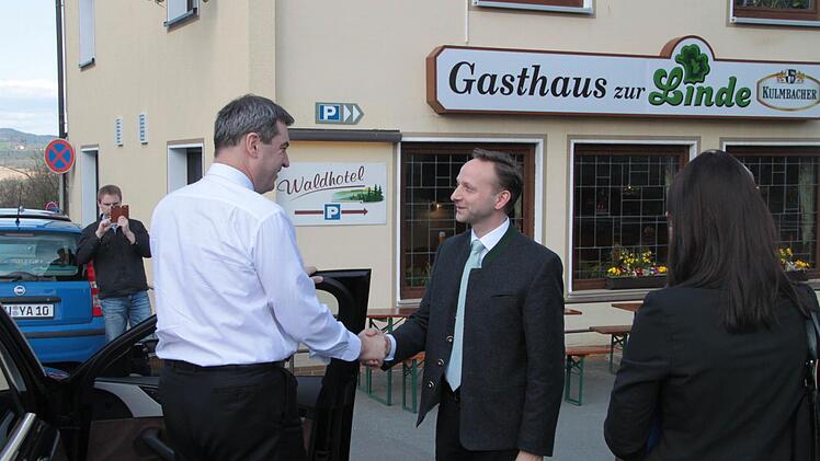 Markus Söder in Willmersreuth. Foto: Jürgen Gärtner