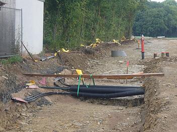 Der Neubau der Straße im Gewerbegebiet Wonfurt einschließlich Kanal, Wasser und Bau einer Löschwasserzisterne ist mit insgesamt 1 160 000 Euro der größte Posten im  Haushaltsplan 2020. Christian Licha