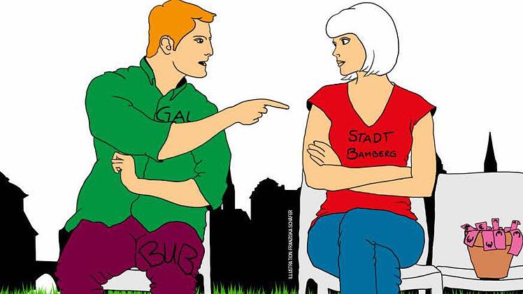 BUB und GAL wollen wissen, warum noch keine vorläufige Abrechnung der Landesgartenschau vorliegt. Hat die Stadt etwas zu verstecken? Illustration: Franziska Schäfer