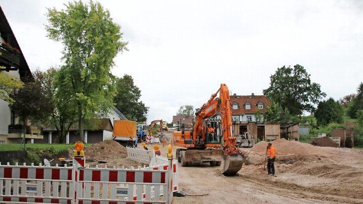 Noch laufen Erschließungsarbeiten vom Judenberg her. Foto: Simone Bastian