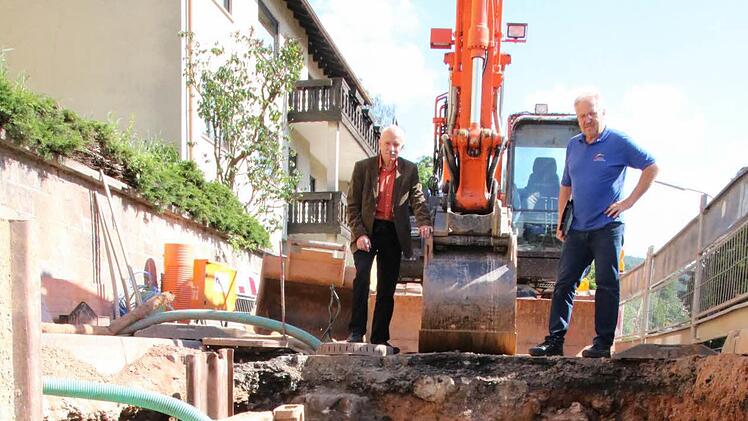 Kanalbau in Bad Brückenau 2016. Foto: Ralf Ruppert