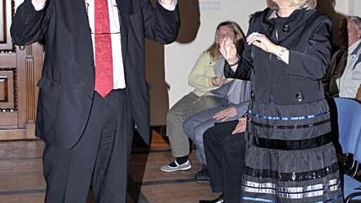 Eberhard Irlinger und seine polnische Amtskollegin Lucyna Ekkert