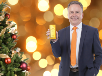 Goldbarren als Weihnachtsgeschenk