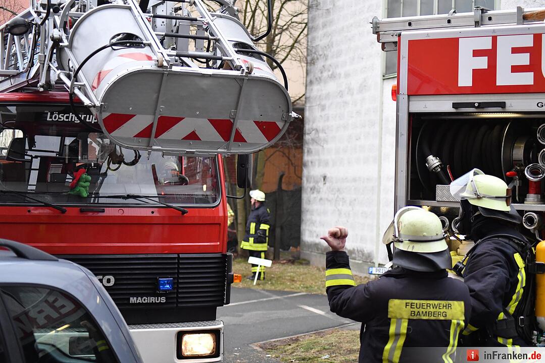 Dachstuhlbrand in der Geisfelder Straße in Bamberg