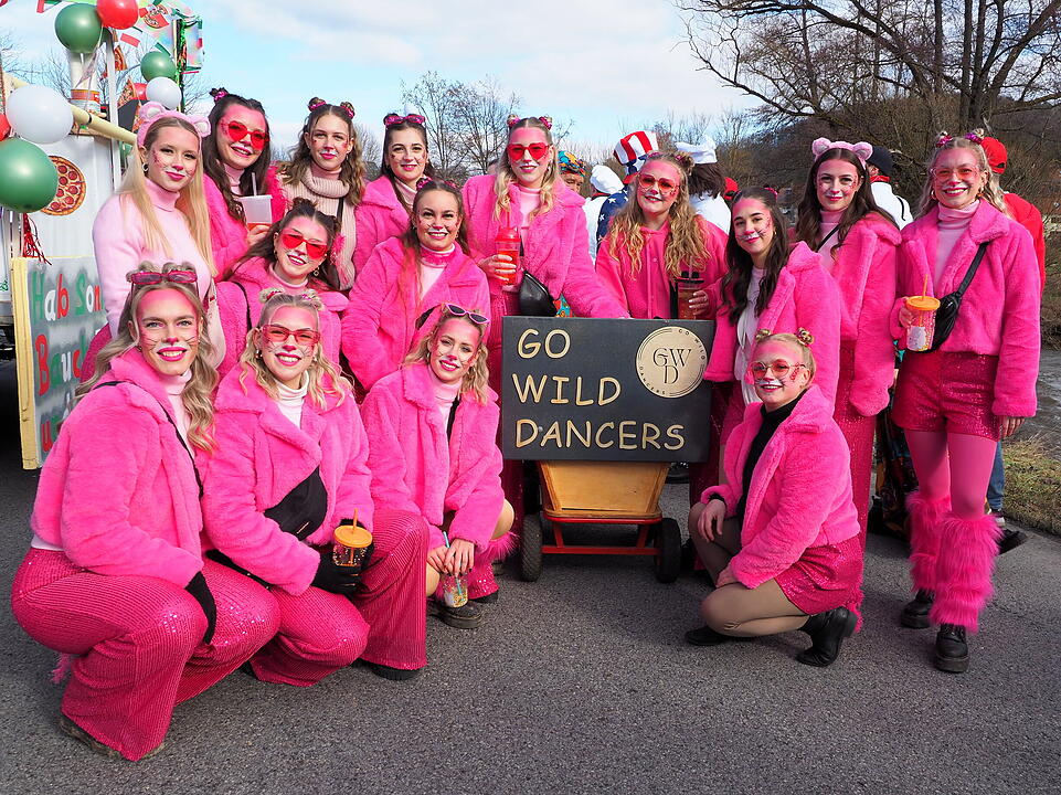 Wildes Faschingstreiben in Steinach an der Saale.