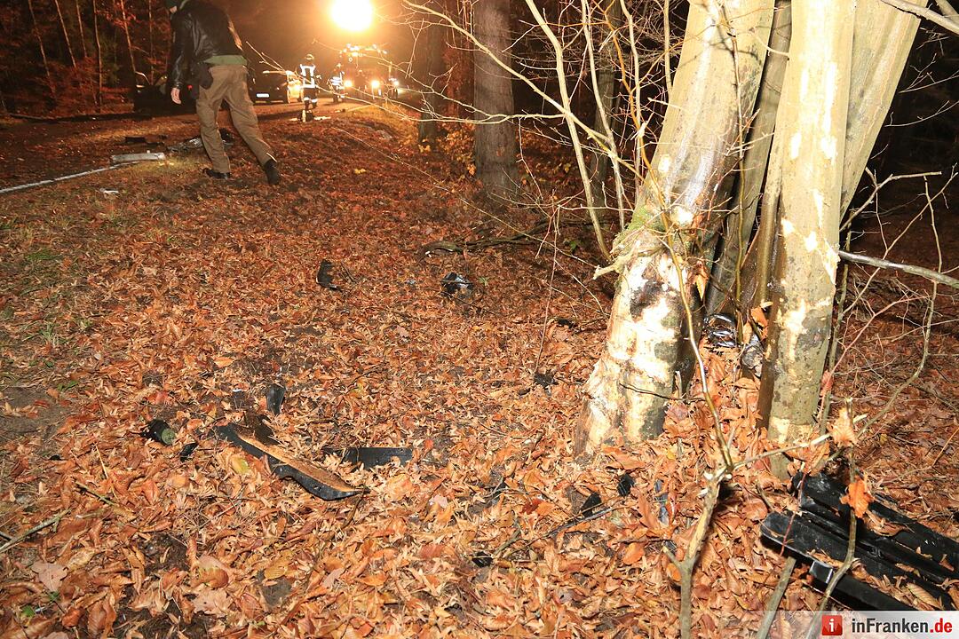 Schwerer Unfall wegen Wildwechsel bei Oberhaid