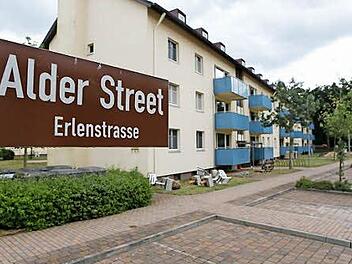 Mittlerweile Teil einer "Rückführungseinrichtung" für Asylbewerber: Erlenstraße in der Flynn-Housing-Area. Foto: Matthias Hoch