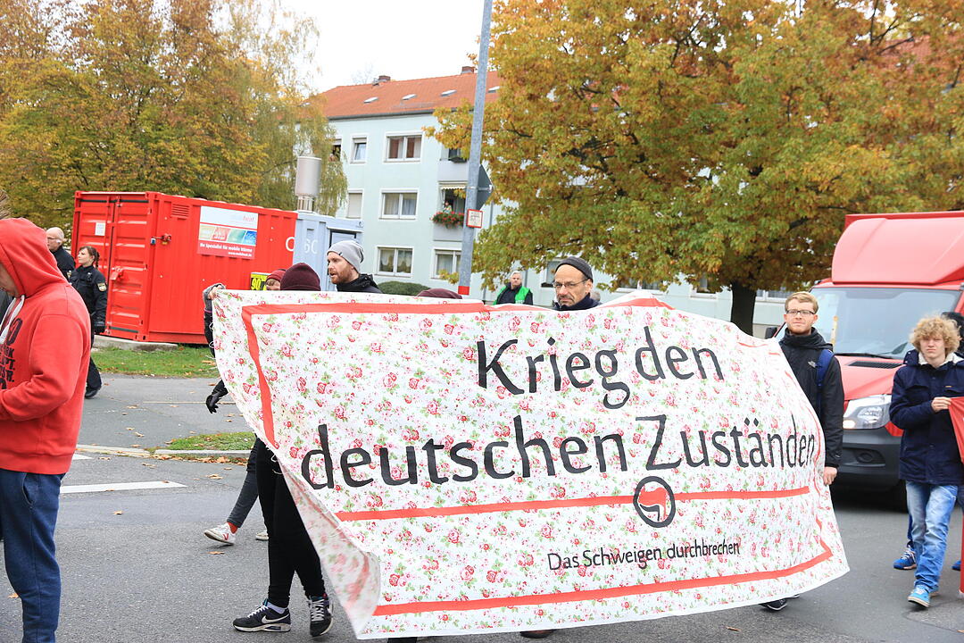 Linke Demo gegen Balkanzentrum Bamberg