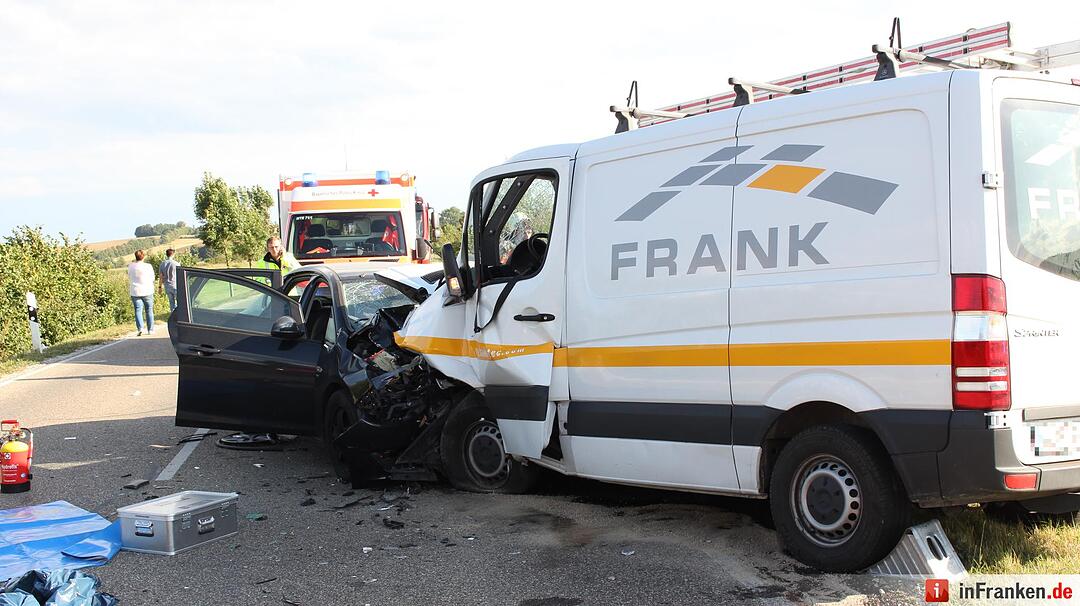 Unfall bei Wassertrüdingen im Landkreis Ansbach