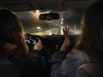 Schwestern, Frauen, Auto, Fahrt, Streit