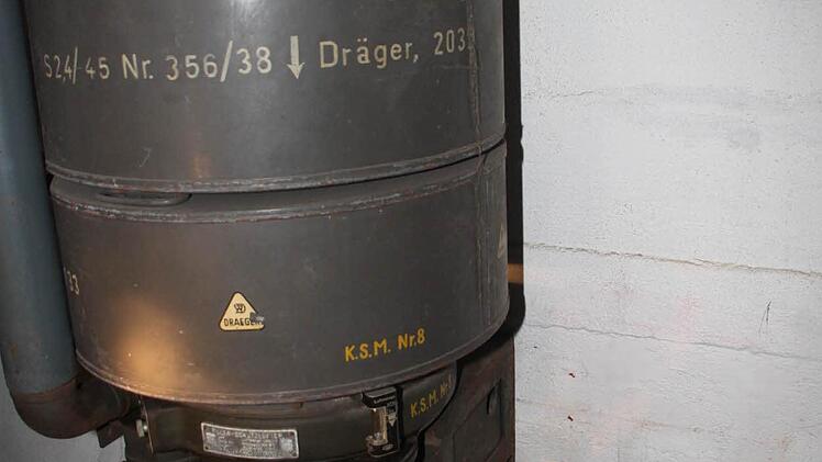 Ein handbetriebener Luftfilter Baujahr 1937 in einem der Räume. Foto: Jürgen Gärtner