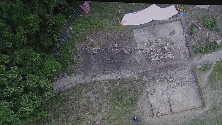 Die Grabungsstelle aus der VogelperspektiveLandratsamt