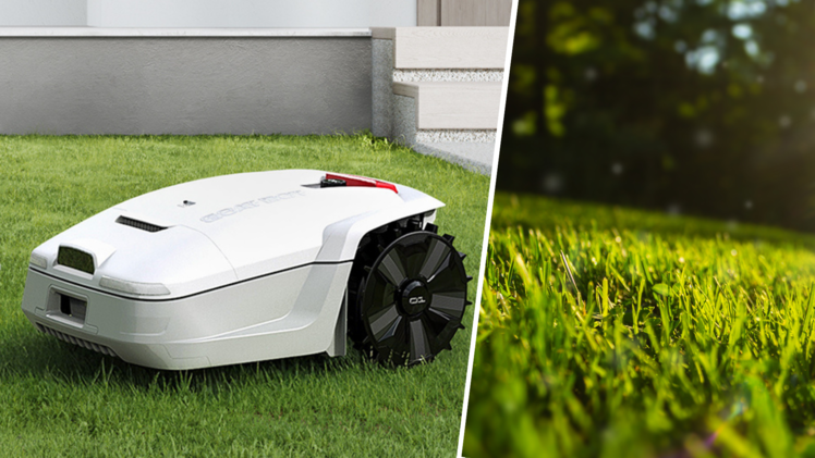 Der Mähroboter Goat Bot Unicut übernimmt das Rasenmähen vollautomatisch und sorgt für einen stets gepflegten Garten.