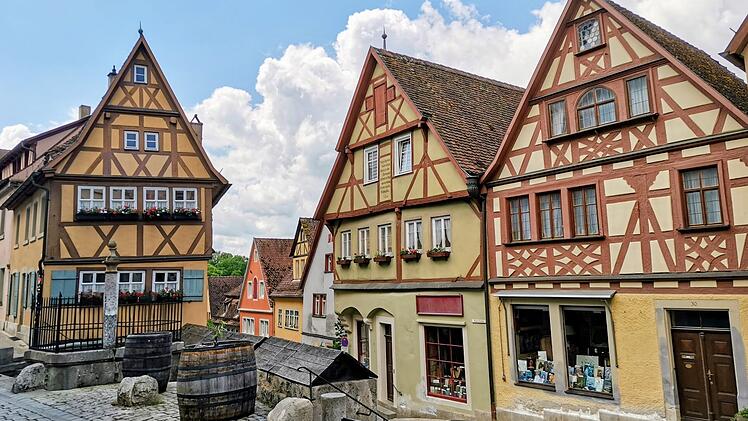 Blick auf die Altstadt von Rothenburg ob der Tauber.