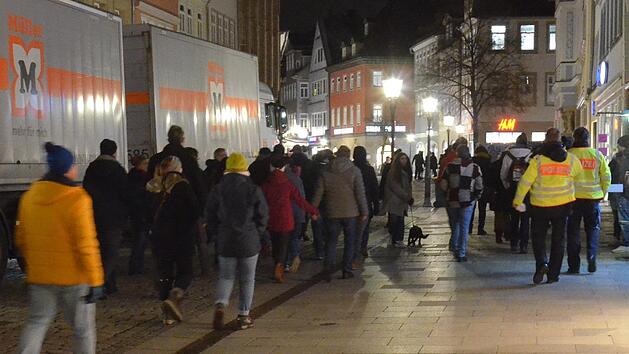 Fast 700 Teilnehmer wurden am Montag dieser Woche beim "Spaziergang" in Coburg gezählt.