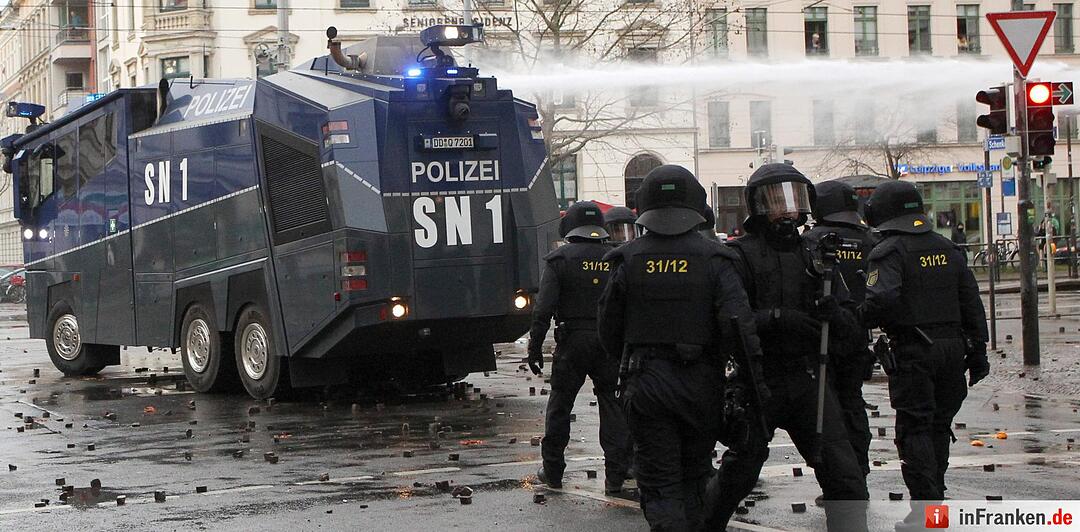 Krawalle in Leipzig