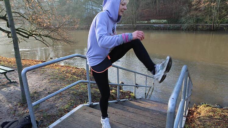 Wenn die Muskeln noch warm sind, dehnt sich Muntendorf noch.Foto: Barbara Herbst