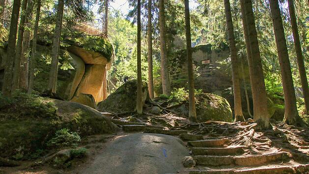 Luisenburg Rock Labyrinth,  a boulder field made of granite blocks, Bavaria - Germany