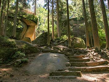Luisenburg Rock Labyrinth,  a boulder field made of granite blocks, Bavaria - Germany