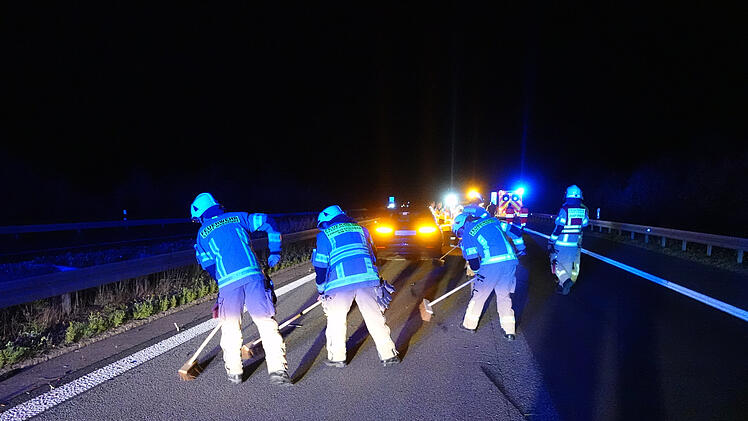 Unfall auf der A70: 100. Einsatz des Jahres für die Freiwillige Feuerwehr Haßfurt