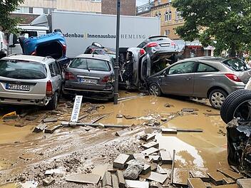 Im Juli 2021 hinterlie&szlig; eine Flutkatastrophe in Bad Neuenahr eine Spur der Verw&uuml;stung.