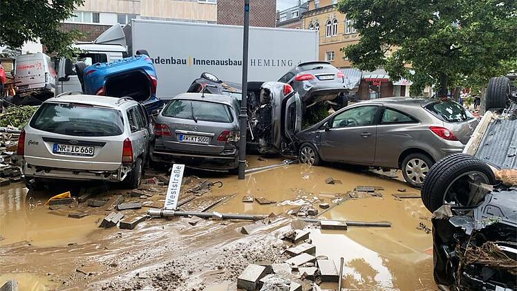 Im Juli 2021 hinterlie&szlig; eine Flutkatastrophe in Bad Neuenahr eine Spur der Verw&uuml;stung.