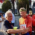 Hubert Karl (rechts) nach dem Zieleinlauf in Sparta Foto: privat