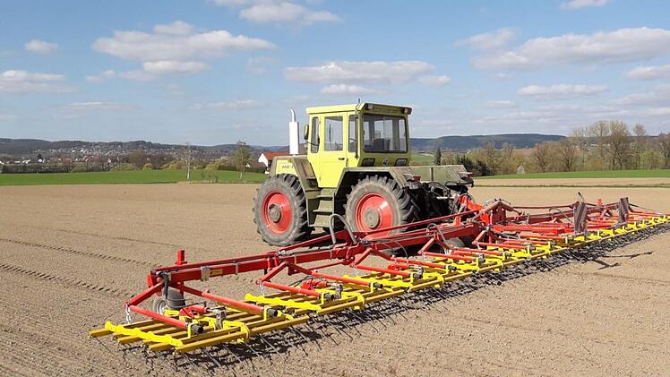 Der Striegel im Einsatz. Foto: privat