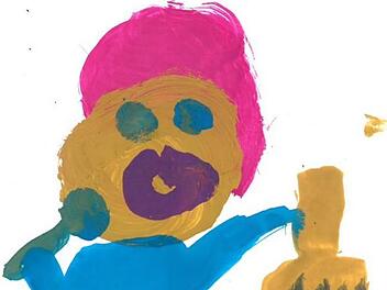 Clemens Bittlinger kommt nach Rugendorf. Foto: E. H., gemalt von Marie