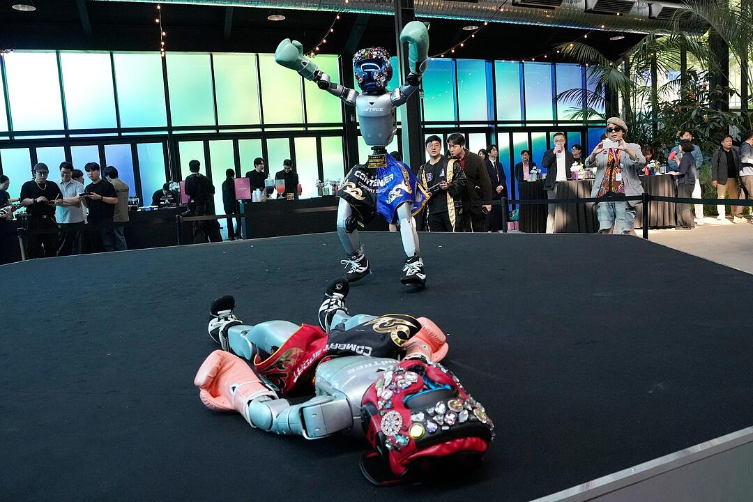 Boxen mit humanoiden Robotern in Seoul
