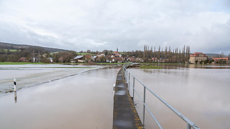 Dauerregen führt zu Hochwasser im Norden Bayerns