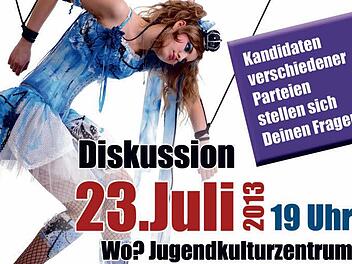 Sei keine Marionette - geh‘ wählen! Mit dieser Botschaft werben die Veranstalter für das Diskussionsforum.