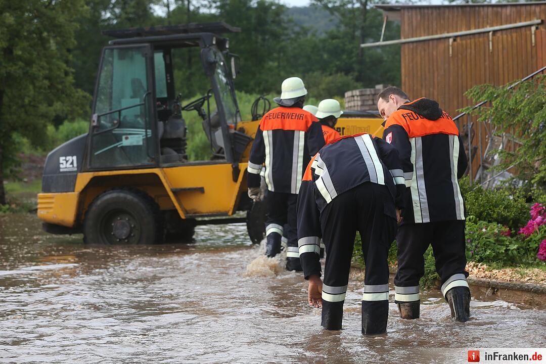 Schweres Hochwasser in Teilen Unterfrankens