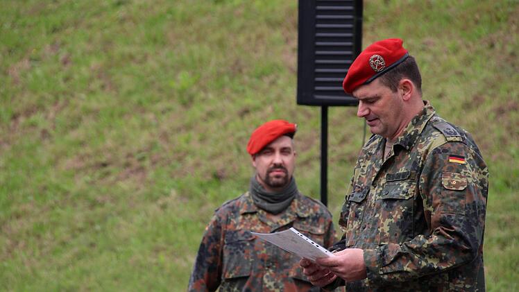 Verabschiedung von Oberstleutnant Christoph Päschel als Leiter Abteilung Führung der Truppenübungsplatzkommandantur Süd in Wildflecken Foto: Ulrike Müller