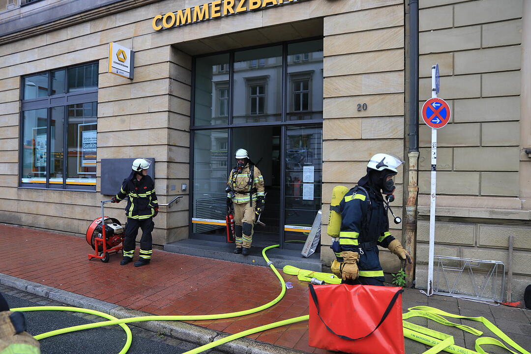 Bamberg: Feuer in der Innenstadt - Brand in Bankfiliale