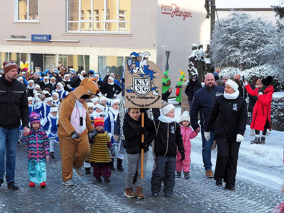 Eine der ersten Faschingsumzüge in der Region