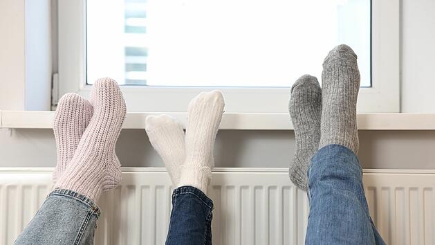 Kältebrücke, Heizen, Winter, Stricksocken