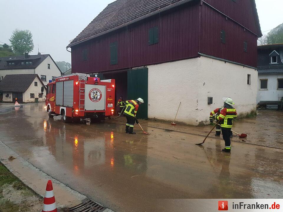 Thuisbrunn: Starkregen schlägt in Oberfranken zu