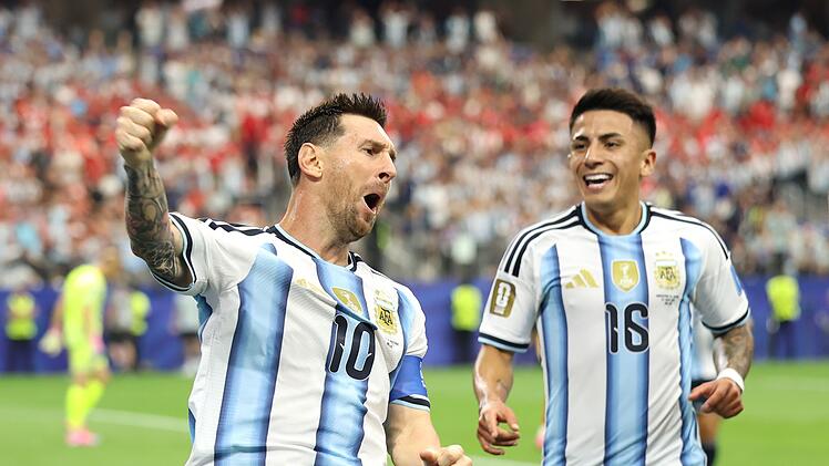 Im zweiten Vorrundenspiel gegen &Ouml;sterreich hatten Lionel Messi und die Argentinier erneut allen Grund zu jubeln.