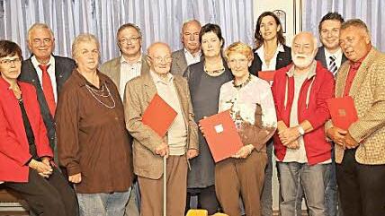 Die geehrten Mitglieder der SPD Untersiemau