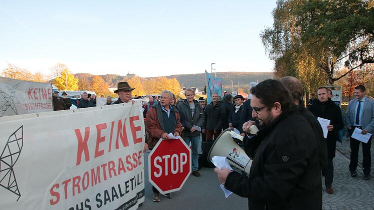 Eindrücke von der Demo gegen die P 43 in Elfershausen.