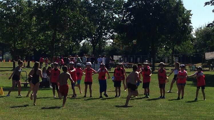 Der Staffelwechsel vom Schwimmen zum Radfahren.  Foto: Daniel Ruppert