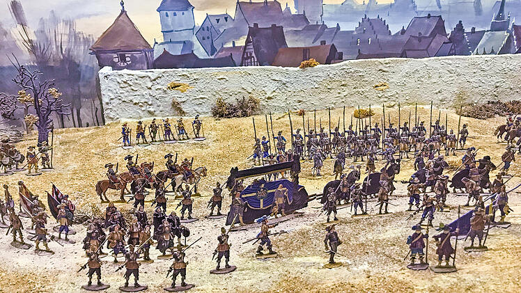 Das Diorama aus dem Deutschen Zinnfigurenmuseum auf der Plassenburg stellt die Überführung des schwedischen Königs in seine Heimat dar.